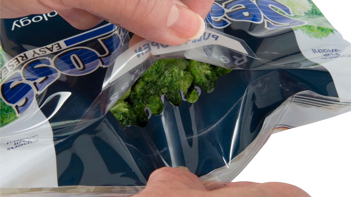 Package being opened